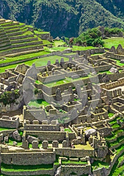 Machu Picchu, Peru. Aerial view