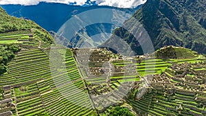 Machu Picchu, Peru. Aerial view