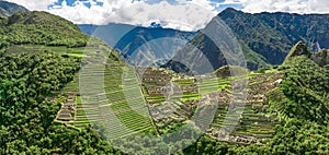 Machu Picchu, Peru. Aerial view