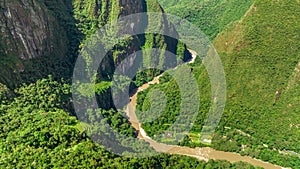 Machu Picchu, Peru. Aerial view