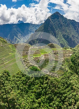 Machu Picchu, Peru. Aerial view