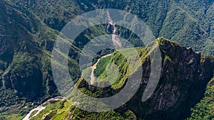 Machu Picchu, Peru. Aerial view