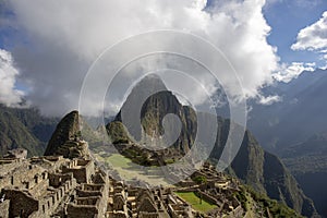 Machu Picchu in Peru - lost city of Incan Empire is UNESCO herit