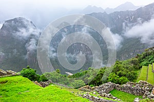 Machu Picchu, a Peruvian Historical Sanctuary. One of the New Seven Wonders of the World