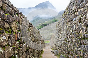 Machu Picchu, a Peruvian Historical Sanctuary. One of the New Seven Wonders of the World