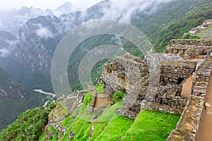 Machu Picchu, a Peruvian Historical Sanctuary. One of the New Seven Wonders of the World