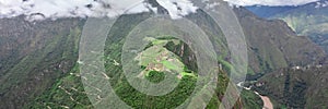 Machu Picchu, a Peruvian Historical Sanctuary. One of the New Seven Wonders of the World