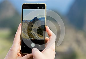 Machu Picchu photographed by smartphone