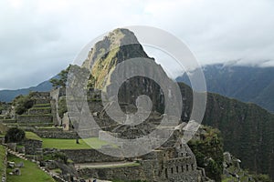 Machu Picchu ruins in Peru. UNESCO World Heritage Site from 1983