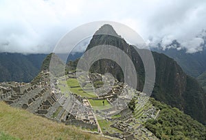 Machu Picchu ruins in Peru. UNESCO World Heritage Site from 1983