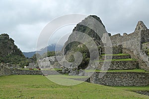 Machu Picchu ruins in Peru. UNESCO World Heritage Site from 1983