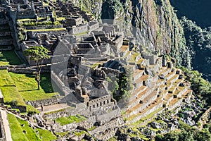 Machu Picchu ruins peruvian Andes Cuzco Peru photo