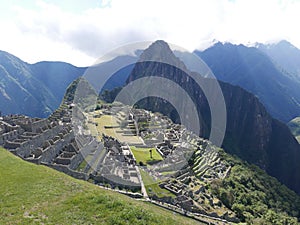 Machu Picchu scenic view on the mountains