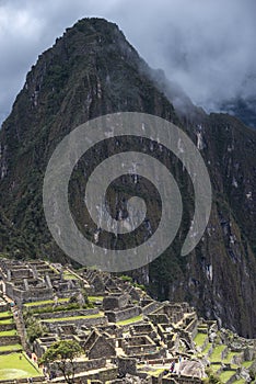Machu Picchu site and mountain