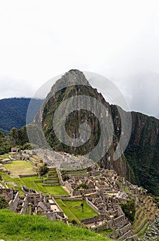 Machu Picchu with storm on horizon
