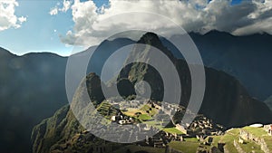 Machu Picchu time lapse on a sunny afternoon in Peru