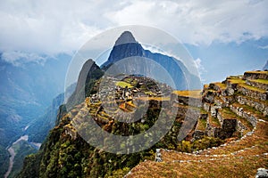 Machu Picchu UNESCO ruins panoramic.