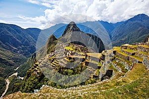 Machu Picchu UNESCO ruins panoramic.