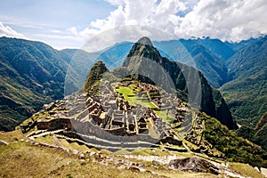 Machu Picchu UNESCO ruins panoramic.