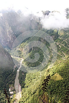 Machu Picchu, view from the top of Huayna Picchu, photo