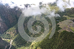 Machu Picchu, view from the top of Huayna Picchu photo