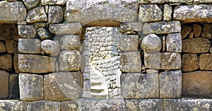 Machu Pichu ancient ruins. Detail.