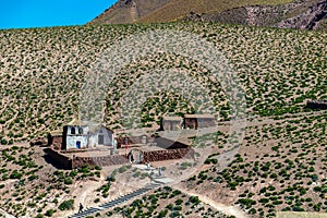 Machuca typical small charming Andean village, Atacama Desert, Chile, South America