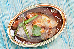 Mackerel filet in Tomato sauce.