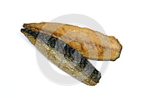 Mackerel Fillets isolated on white.