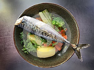 Mackerel pot au feu