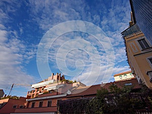 Mackerel sky over Milan, Italy