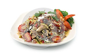 Mackerel Spicy Salad Thai Style Ingredient is tomato