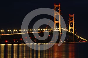 Mackinac Bridge at Night