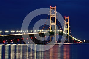 Mackinac Bridge at Night