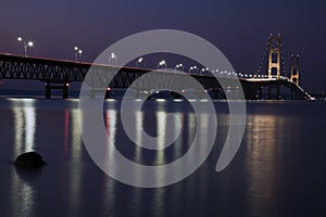 Mackinac Bridge night time