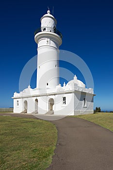 Macquarie Lighthouse - close up oblique view, New South Wales, Australia