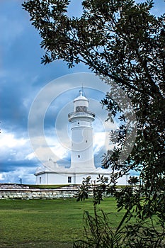 Macquarie Lighthouse Vaucluse South Head Sydney Australia under cloudy skies