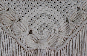 Macrame as a wall decoration, macrame displayed on the wall