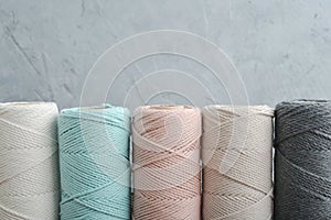 Macrame cotton cord spools