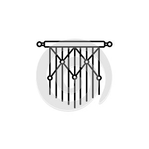 macrame line icon. Signs and symbols can be used for web, logo, mobile app, UI, UX photo