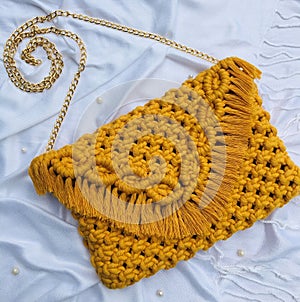 Macrame shoulder bag