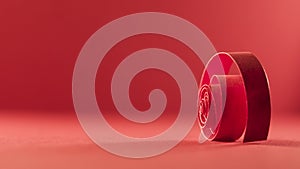 Macro, abstract, background picture of red paper spirals