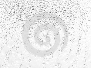 Macro Abstract white water drops on white background