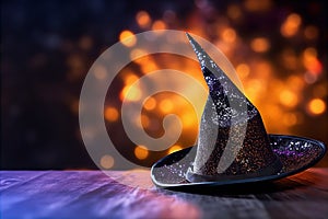 Macro Abstract Witch Hat Costume Halloween Party Background