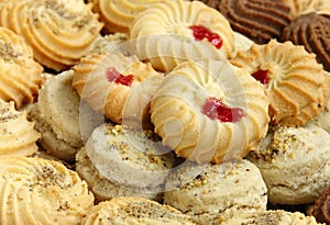 Macro of assorted Biscuits and cookies