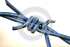 Macro of barbed wire