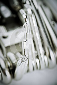 Macro bike tools background