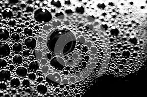 Macro black bubbles