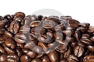 Macro black coffee beans