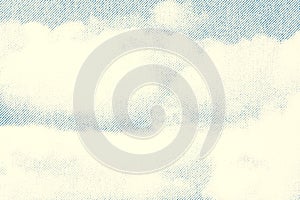 Macro Blue Halftone Printed Sky on Paper